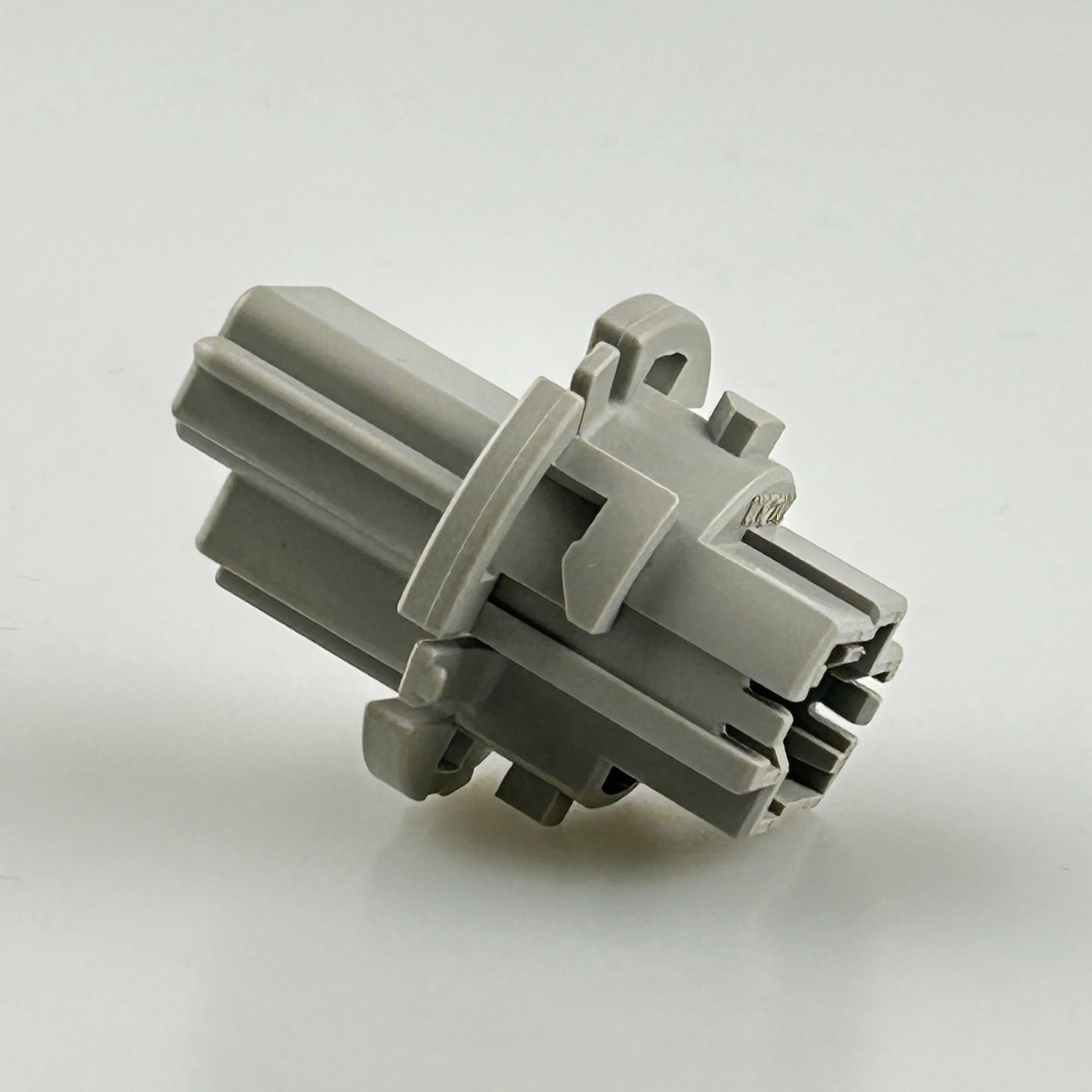 Molded plastic connector parts